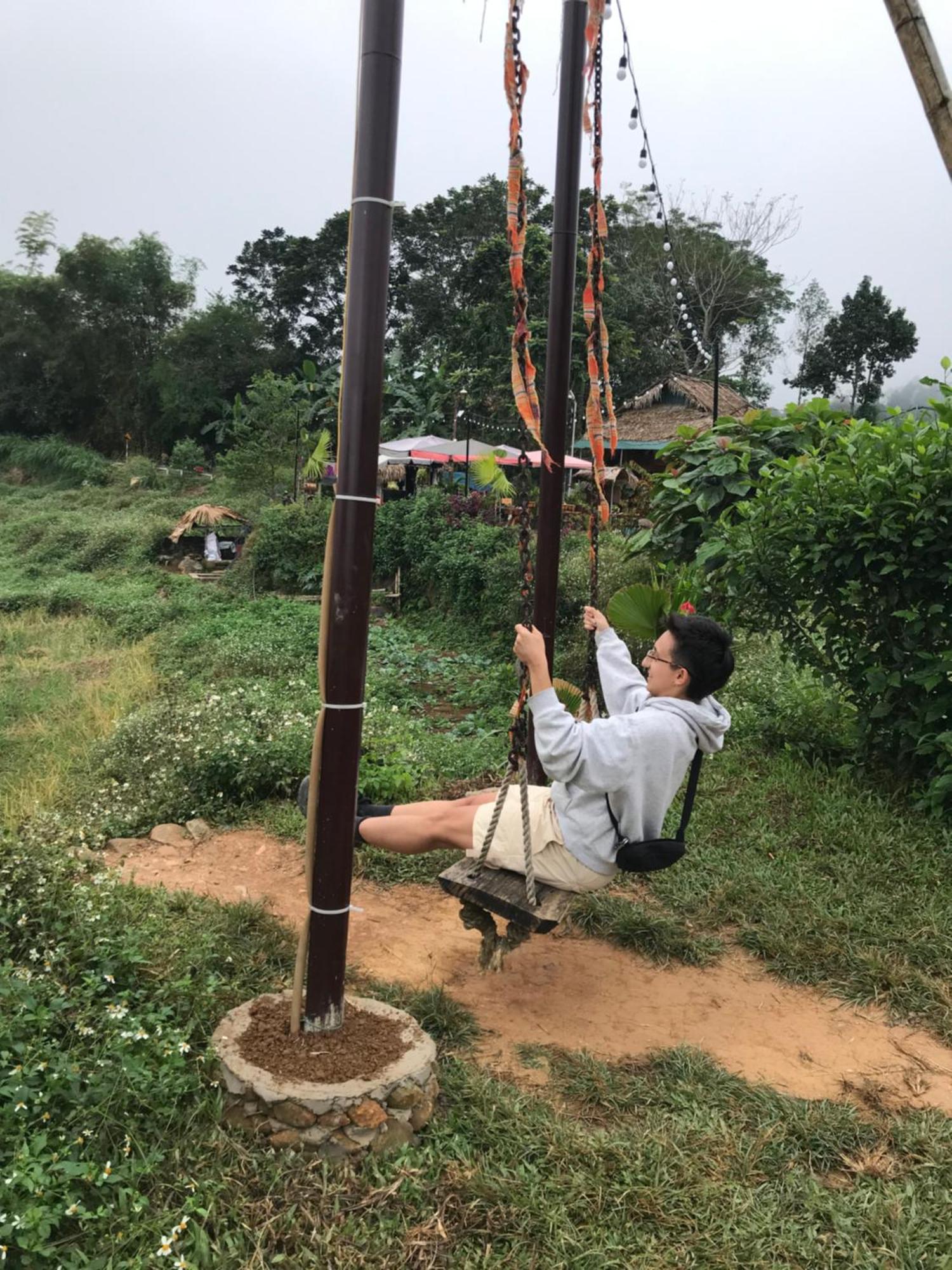 Huong Ba Thuoc Oh Pu Luong Homestay מראה חיצוני תמונה